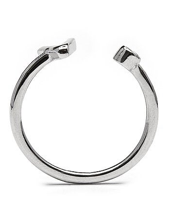 Luxenter Bague en argent 925 avec zircon brillant plaqué rhodium - Alphabet