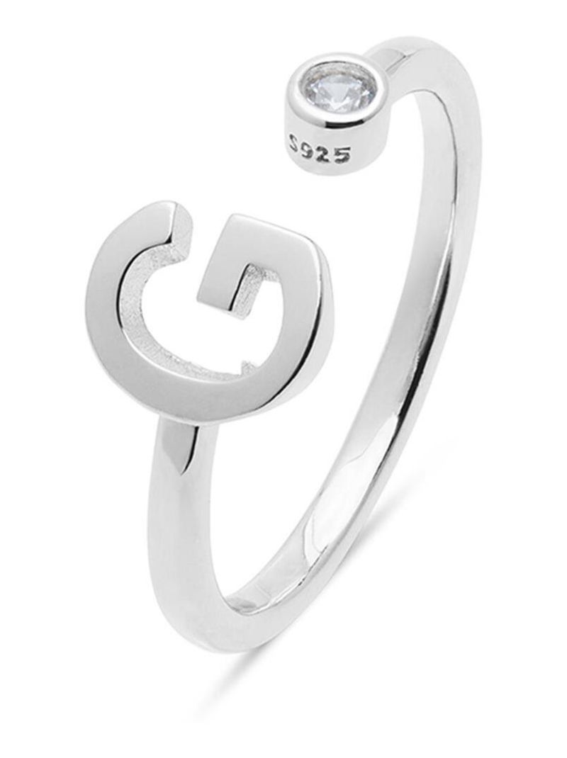 Bague En Argent Sterling Avec Zircon - Neuf Sans Emballage, Jamais Portée