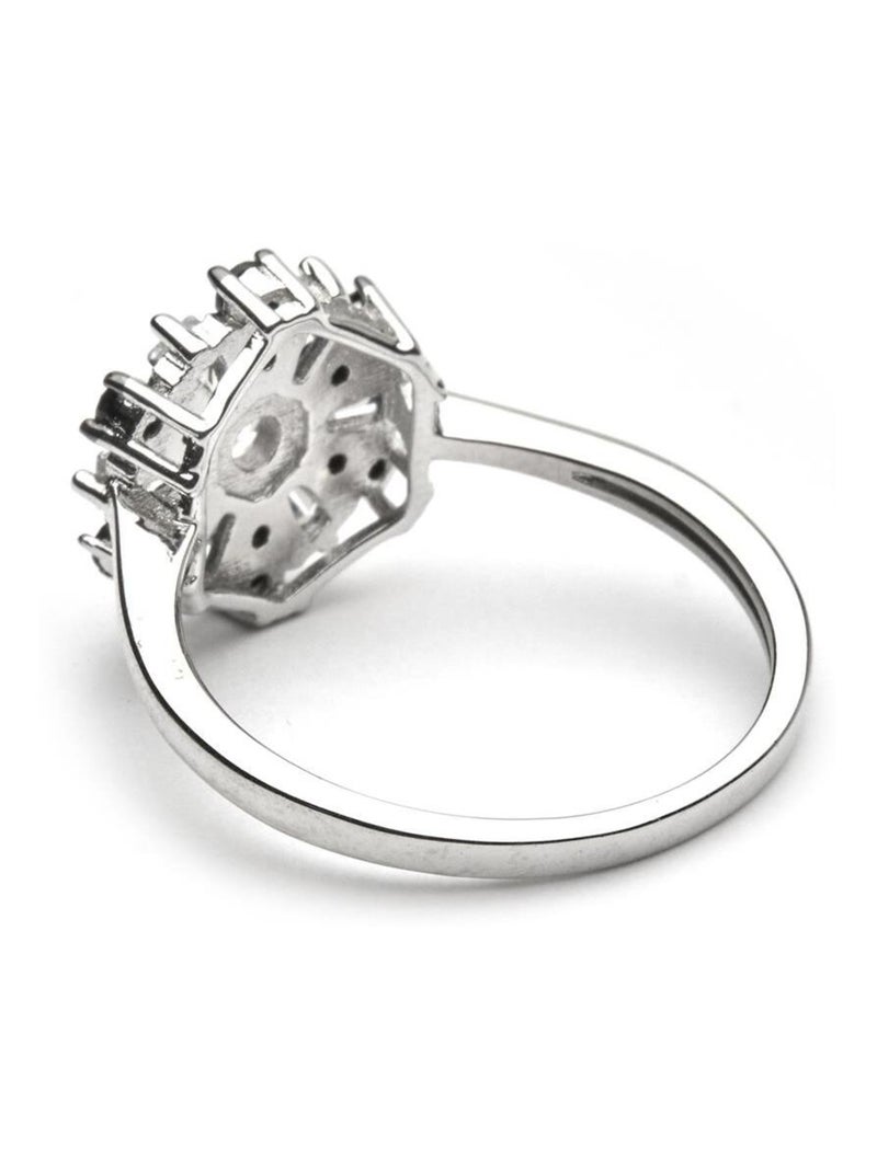 Luxenter Bague en argent 925 et zircon onyx plaqué rhodium - Lorush Noir - Kiabi