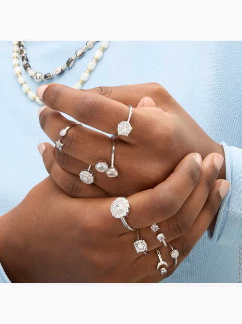Luxenter Bague en argent 925 et zirconium brillant plaqué rhodium - Fazih Taille réglable - Kiabi Luxenter Bague en argent 925 et zirconium brillant plaqué rhodium - Fazih Taille réglable - Kiabi