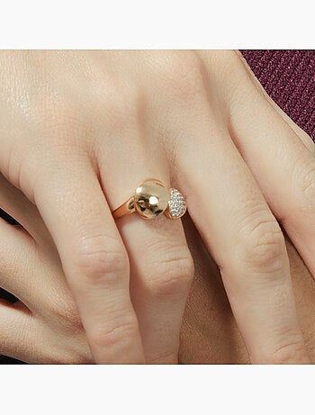 Luxenter Bague Luxenter et plaqué or 18k avec zircon brillant - Ridoom