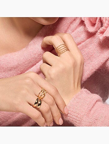 Luxenter Bague Luxenter et plaqué or 18k avec zircon brillant - Shilio