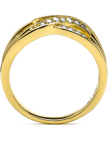Luxenter Bague Luxenter et plaqué or 18k avec zircon brillant - Shilio