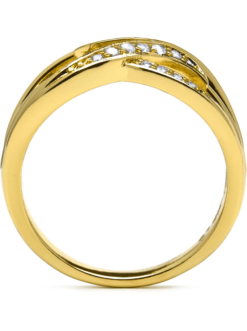 Luxenter Bague Luxenter et plaqué or 18k avec zircon brillant - Shilio Argent - Kiabi