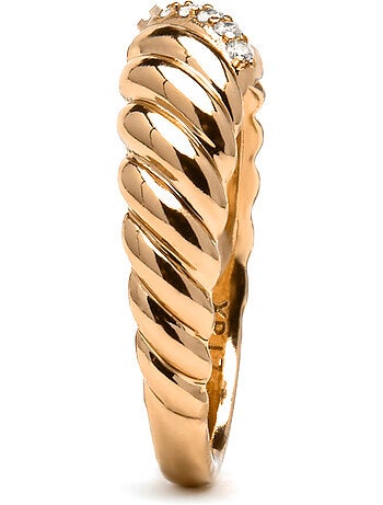 Luxenter Bague Luxenter et plaqué or 18k avec zircon cubique brillant - Bododo