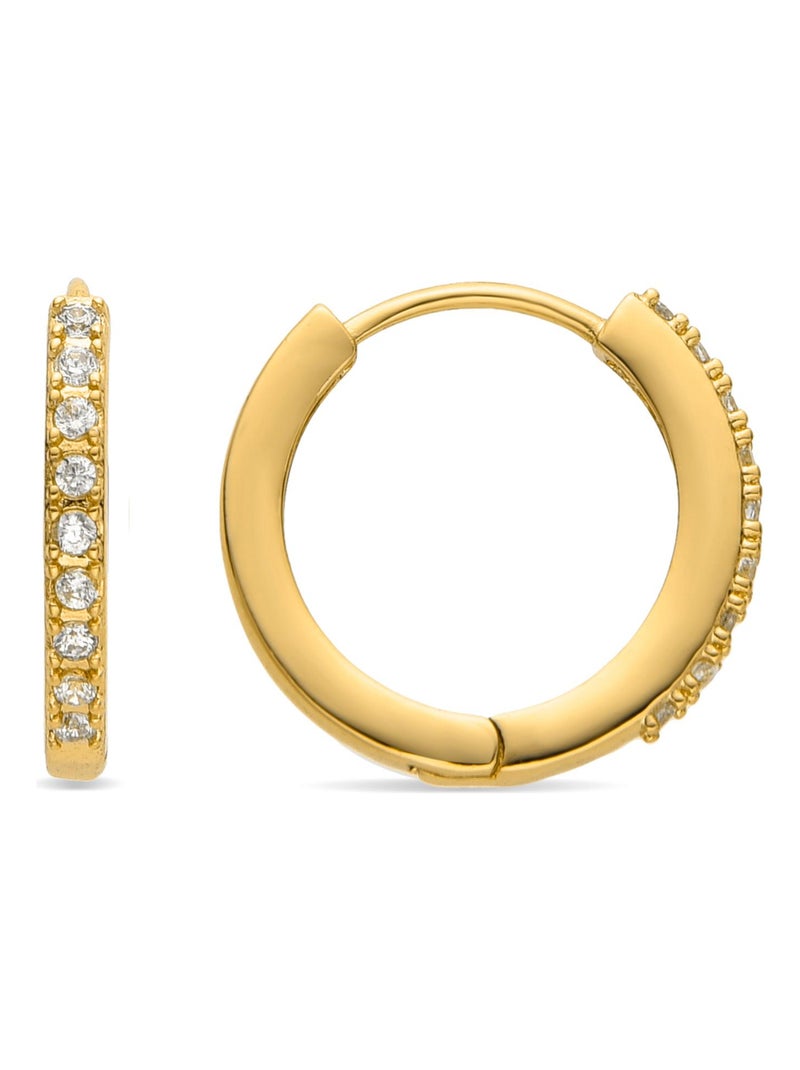 Luxenter Boucles d'oreilles Ariuk finition or jaune 18k Argent - Kiabi