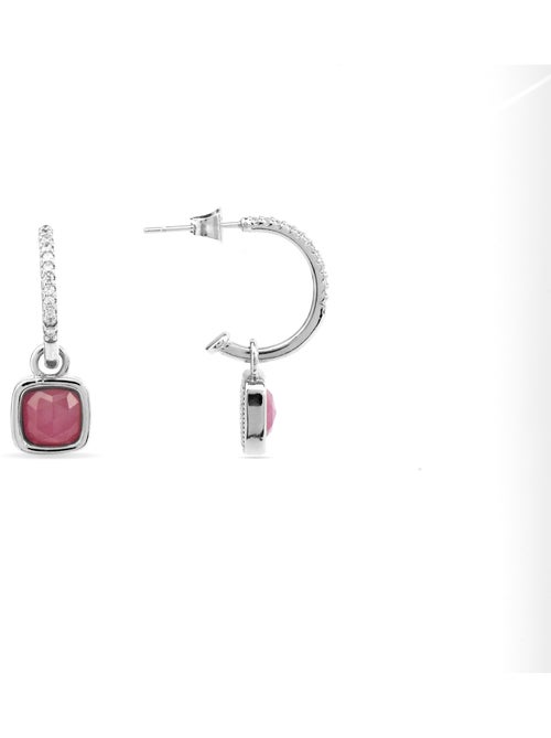 Luxenter Boucles d'oreilles coton rose rhodié - Khan - Kiabi