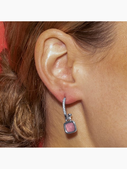 Luxenter Boucles d'oreilles coton rose rhodié - Khan - Kiabi