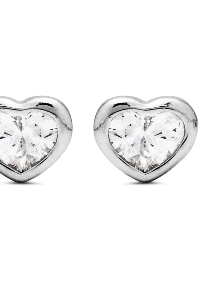 Luxenter Boucles d'oreilles en Argent 925 avec Zirconium plaqué Rhodium - Goth Argent - Kiabi