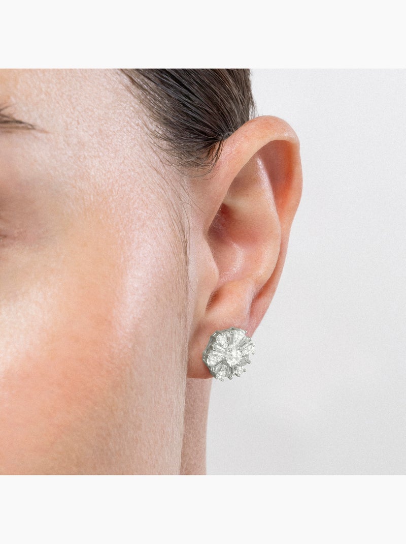 Luxenter Boucles d'oreilles en argent 925 et zirconium brillant plaqué Rhodium - Lorush Blanc - Kiabi