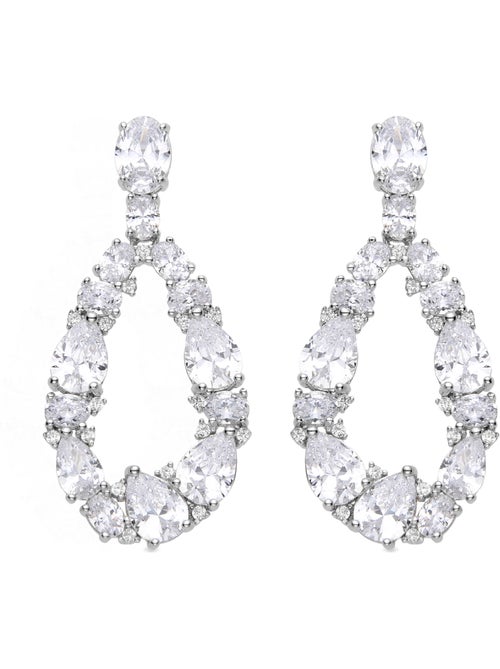 Luxenter Boucles d'oreilles en argent 925 et zirconium brillant plaqué Rhodium - Madne - Kiabi Luxenter Boucles d'oreilles en argent 925 et zirconium brillant plaqué Rhodium - Madne - Kiabi