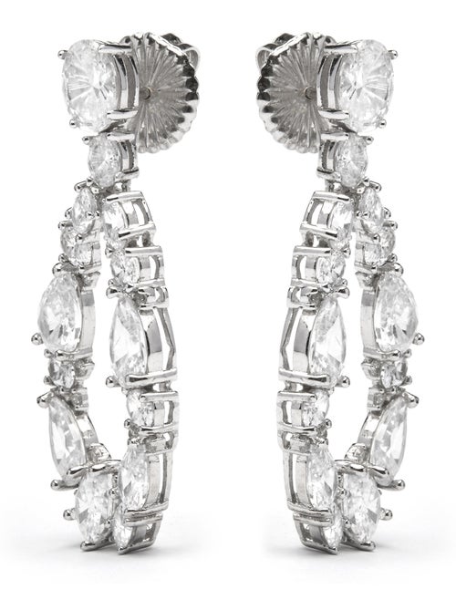 Luxenter Boucles d'oreilles en argent 925 et zirconium brillant plaqué Rhodium - Madne - Kiabi Luxenter Boucles d'oreilles en argent 925 et zirconium brillant plaqué Rhodium - Madne - Kiabi