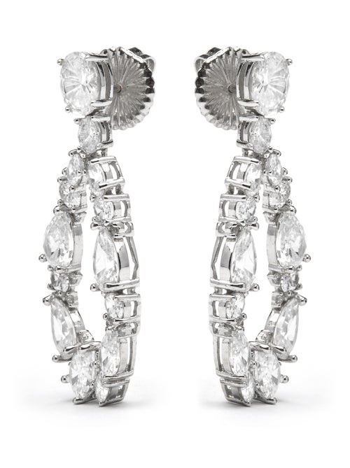 Luxenter Boucles d'oreilles en argent 925 et zirconium brillant plaqué Rhodium - Madne - Kiabi