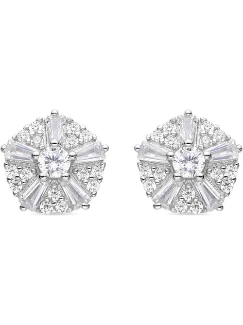 Luxenter Boucles d'oreilles en argent 925 et zirconium brillant plaqué Rhodium - Umya - Kiabi Luxenter Boucles d'oreilles en argent 925 et zirconium brillant plaqué Rhodium - Umya - Kiabi
