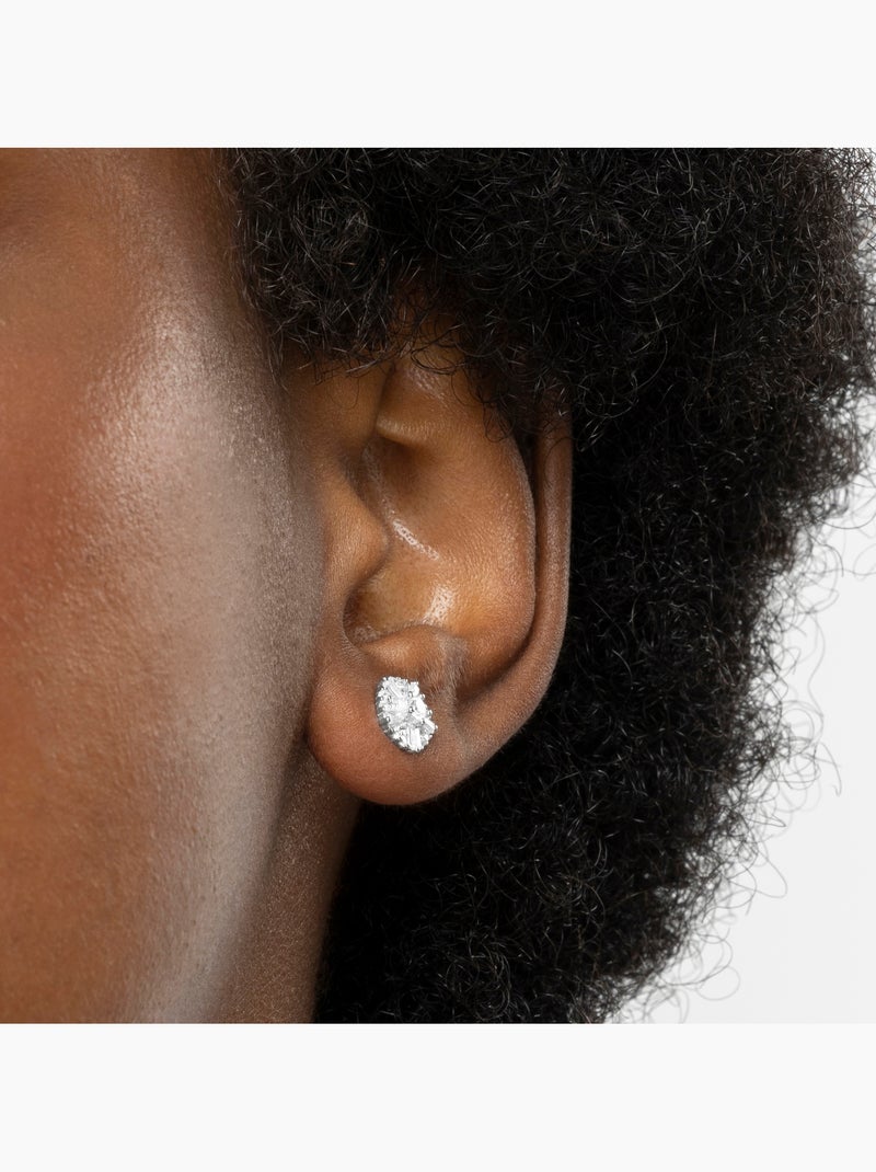 Luxenter Boucles d'oreilles en argent 925 et zirconium brillant plaqué Rhodium - Umya Argent - Kiabi