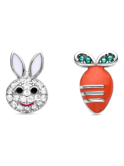 Luxenter Boucles d'oreilles en argent 925 rhodié - Lapin - Kiabi