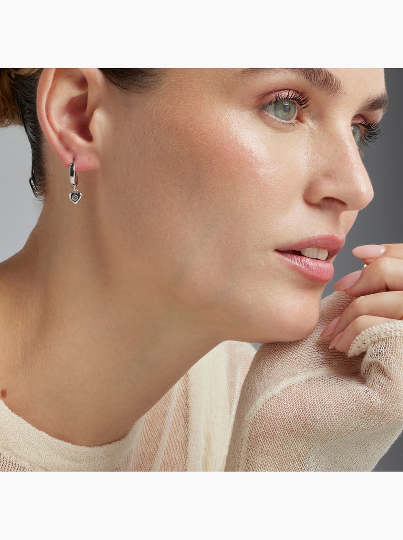 Luxenter Boucles d'oreilles en zirconium brillant plaqué rhodium - Award Blanc - Kiabi