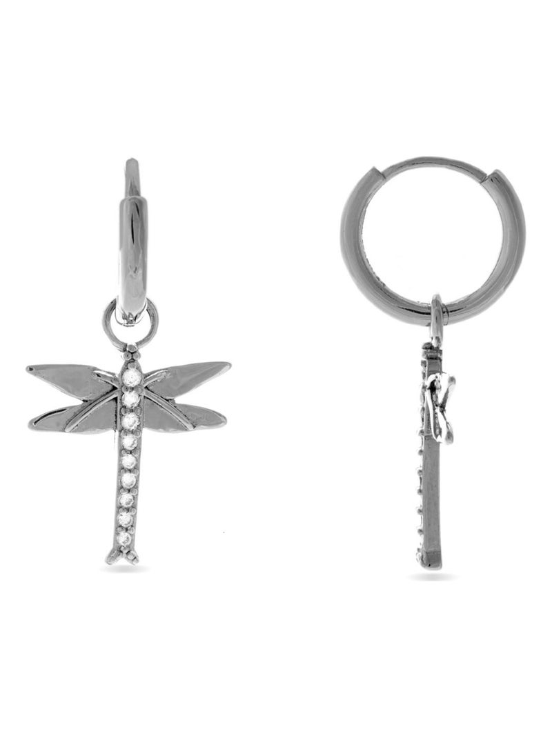 Luxenter Boucles d'oreilles libellule en argent 925 Argent - Kiabi