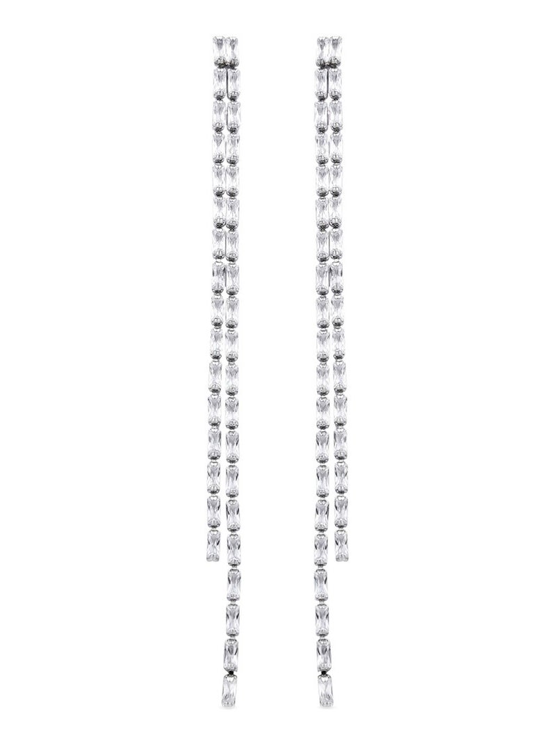 Luxenter Boucles d'oreilles plaquées rhodium Taway Argent - Kiabi
