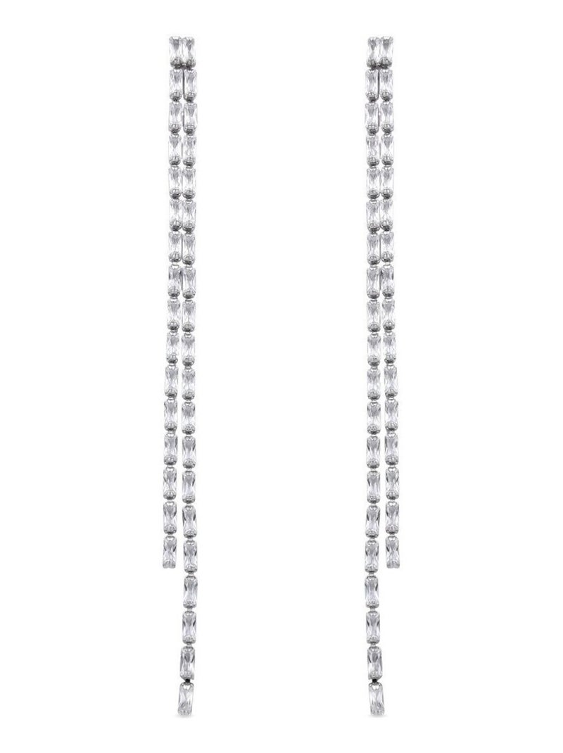 Luxenter Boucles d'oreilles plaquées rhodium Taway Argent - Kiabi