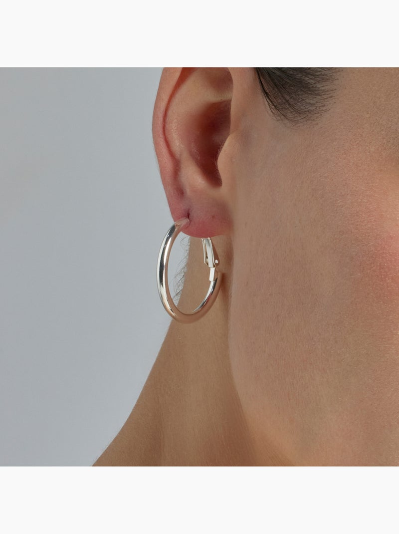 Luxenter Boucles d'oreilles rhodiées - Sadro Gris - Kiabi