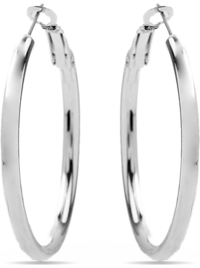 Luxenter Boucles d'oreilles rhodiées - Sadro Gris - Kiabi