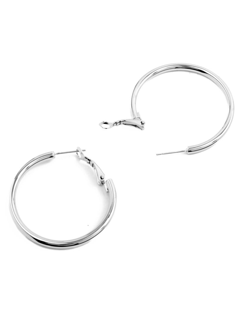 Luxenter Boucles d'oreilles rhodiées - Sadro Gris - Kiabi