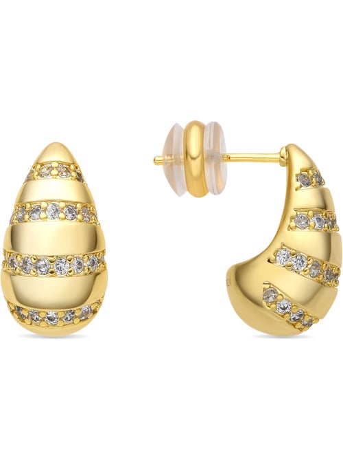 Luxenter Boucles d'oreilles Thora et plaqué or 18k - Kiabi Luxenter Boucles d'oreilles Thora et plaqué or 18k - Kiabi