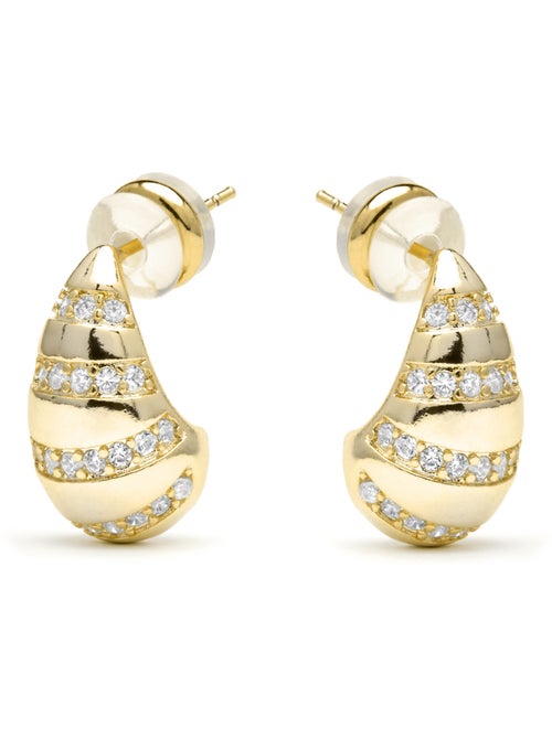 Luxenter Boucles d'oreilles Thora et plaqué or 18k - Kiabi Luxenter Boucles d'oreilles Thora et plaqué or 18k - Kiabi