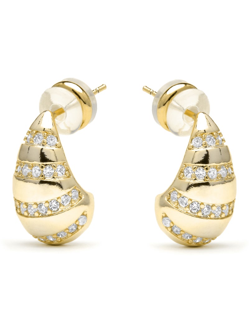 Luxenter Boucles d'oreilles Thora et plaqué or 18k Blanc - Kiabi