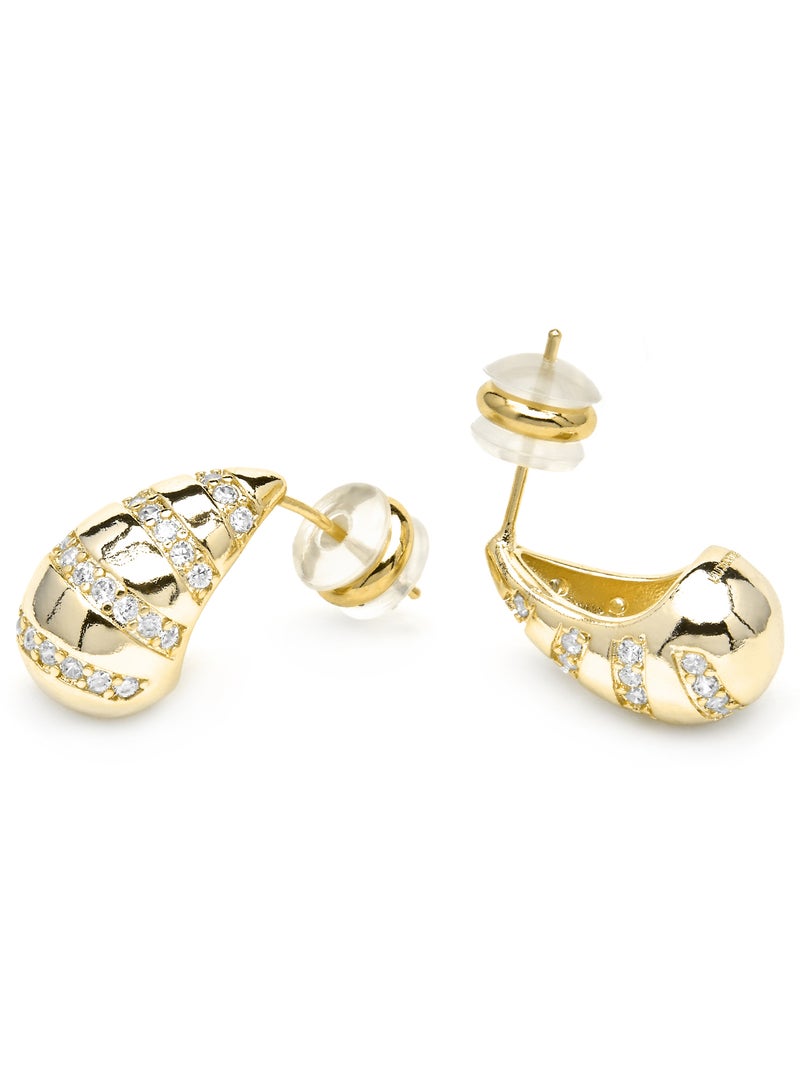 Luxenter Boucles d'oreilles Thora et plaqué or 18k Blanc - Kiabi