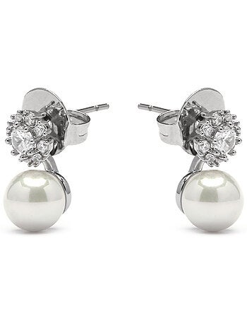 Luxenter Boucles d'oreilles Zioka finition argentée