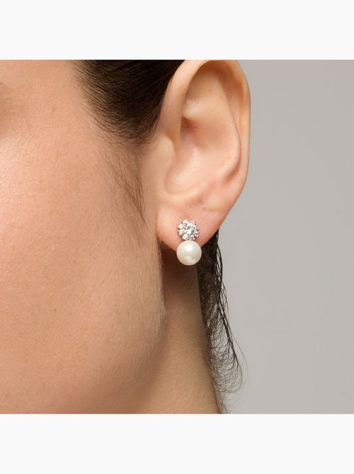 Luxenter Boucles d'oreilles Zioka finition argentée - Kiabi