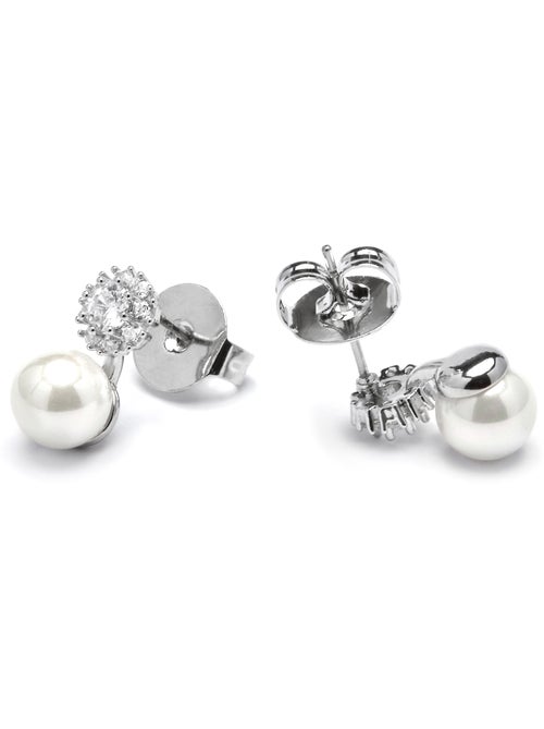 Luxenter Boucles d'oreilles Zioka finition argentée - Kiabi