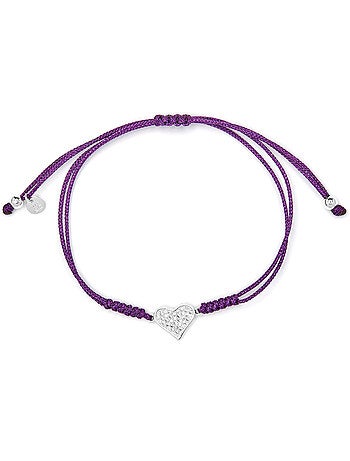 Luxenter Bracelet coeur argenté