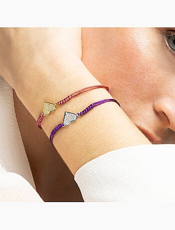 Luxenter Bracelet coeur argenté