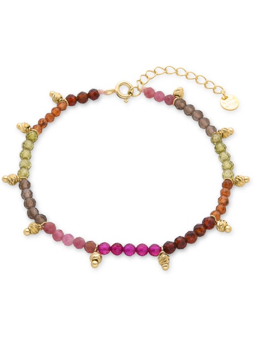 Luxenter Bracelet en argent 925 avec cristaux multicolores finis et plaqué or 18k - Noi - Kiabi