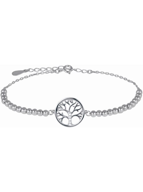 Luxenter Bracelet en argent 925 avec zirconium brillant plaqué rhodium - Arbre de vie - Kiabi Luxenter Bracelet en argent 925 avec zirconium brillant plaqué rhodium - Arbre de vie - Kiabi