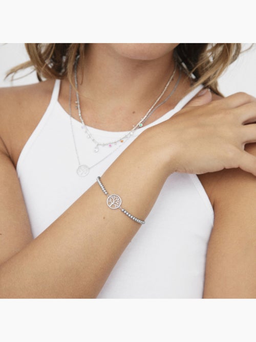 Luxenter Bracelet en argent 925 avec zirconium brillant plaqué rhodium - Arbre de vie - Kiabi Luxenter Bracelet en argent 925 avec zirconium brillant plaqué rhodium - Arbre de vie - Kiabi