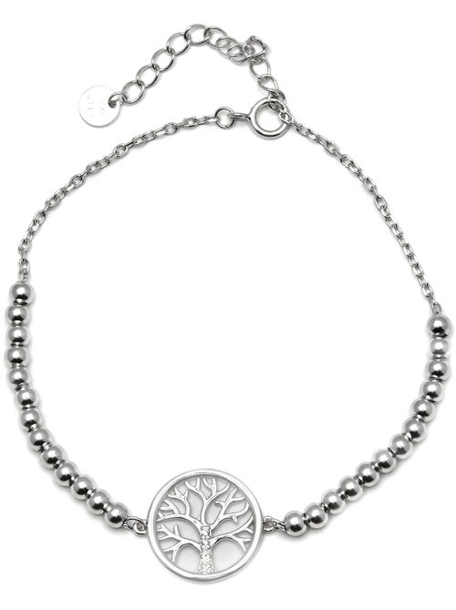 Luxenter Bracelet en argent 925 avec zirconium brillant plaqué rhodium - Arbre de vie - Kiabi Luxenter Bracelet en argent 925 avec zirconium brillant plaqué rhodium - Arbre de vie - Kiabi