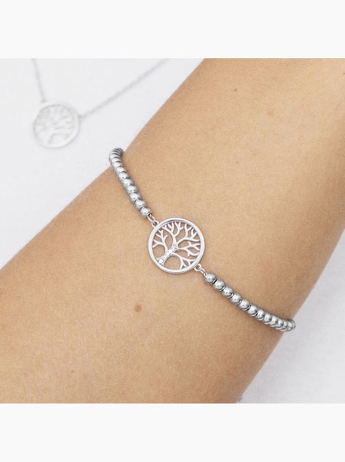 Luxenter Bracelet en argent 925 avec zirconium brillant plaqué rhodium - Arbre de vie - Kiabi Luxenter Bracelet en argent 925 avec zirconium brillant plaqué rhodium - Arbre de vie - Kiabi