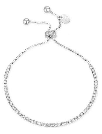 Luxenter Bracelet en argent 925 avec zirconium brillant plaqué rhodium - Kileh