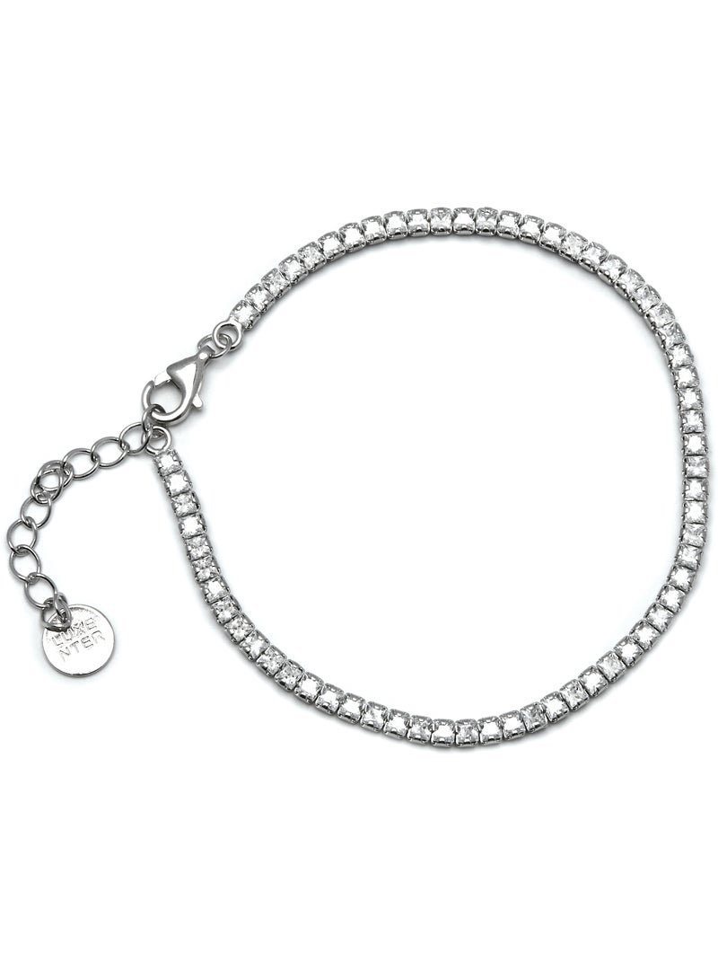 Luxenter Bracelet en argent 925 avec zirconium brillant plaqué rhodium - Oty Argent - Kiabi
