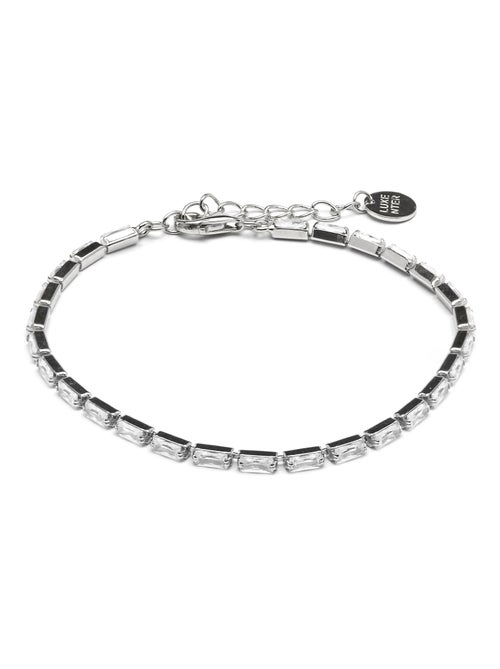 Luxenter Bracelet en argent 925 avec zircons brillants plaqués rhodium - Alku - Kiabi