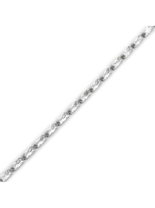 Luxenter Bracelet en argent 925 avec zircons brillants plaqués rhodium - Alku - Kiabi