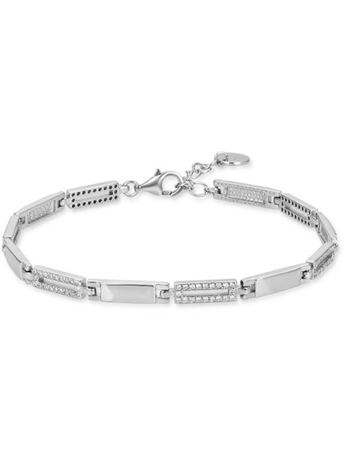Luxenter Bracelet en argent 925 avec zircons brillants plaqués rhodium - Amim - Kiabi Luxenter Bracelet en argent 925 avec zircons brillants plaqués rhodium - Amim - Kiabi