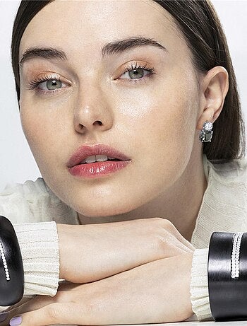 Luxenter Bracelet en argent 925 et bois noir rhodié - Iwox