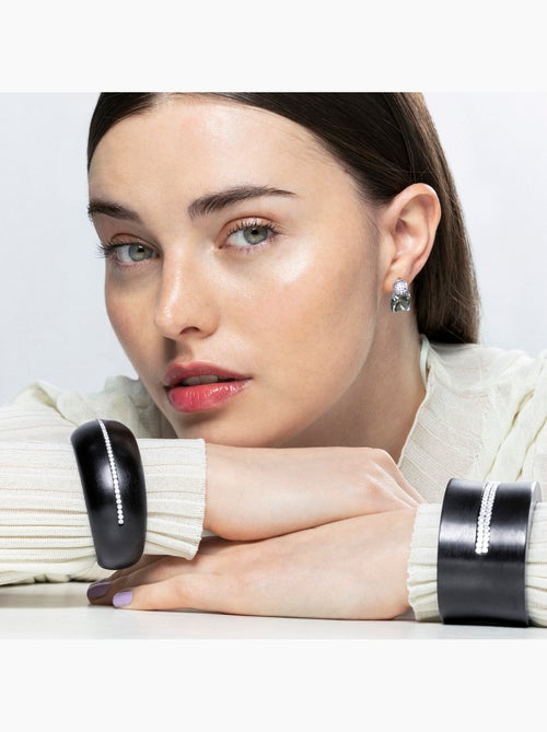 Luxenter Bracelet en argent 925 et bois noir rhodié - Iwox - Kiabi