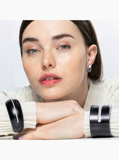 Luxenter Bracelet en argent 925 et bois noir rhodié - Kocon - Kiabi