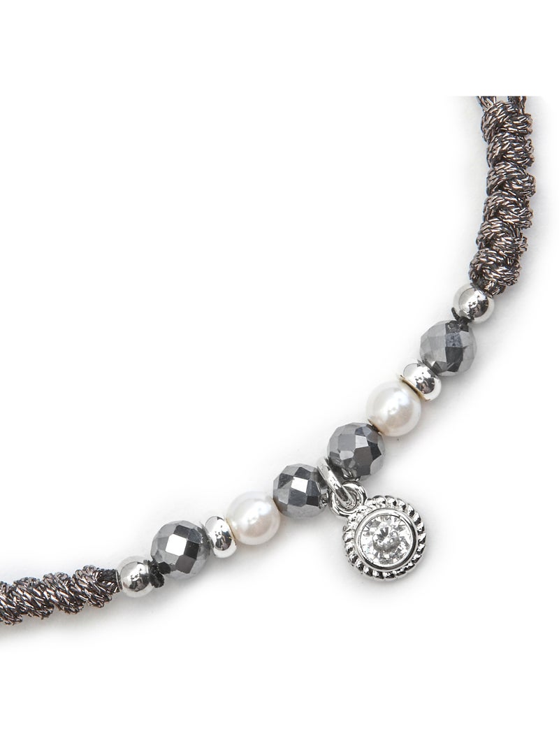 Luxenter Bracelet en argent 925 et perles blanches rhodiées - Nexa Blanc - Kiabi